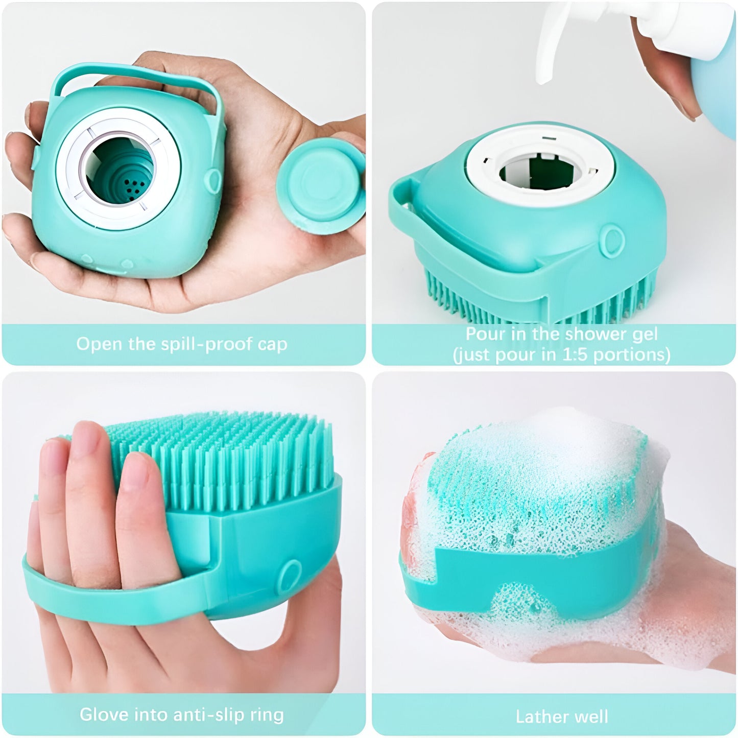 FurBreeze™ – Silicone Bath Brush for Pets